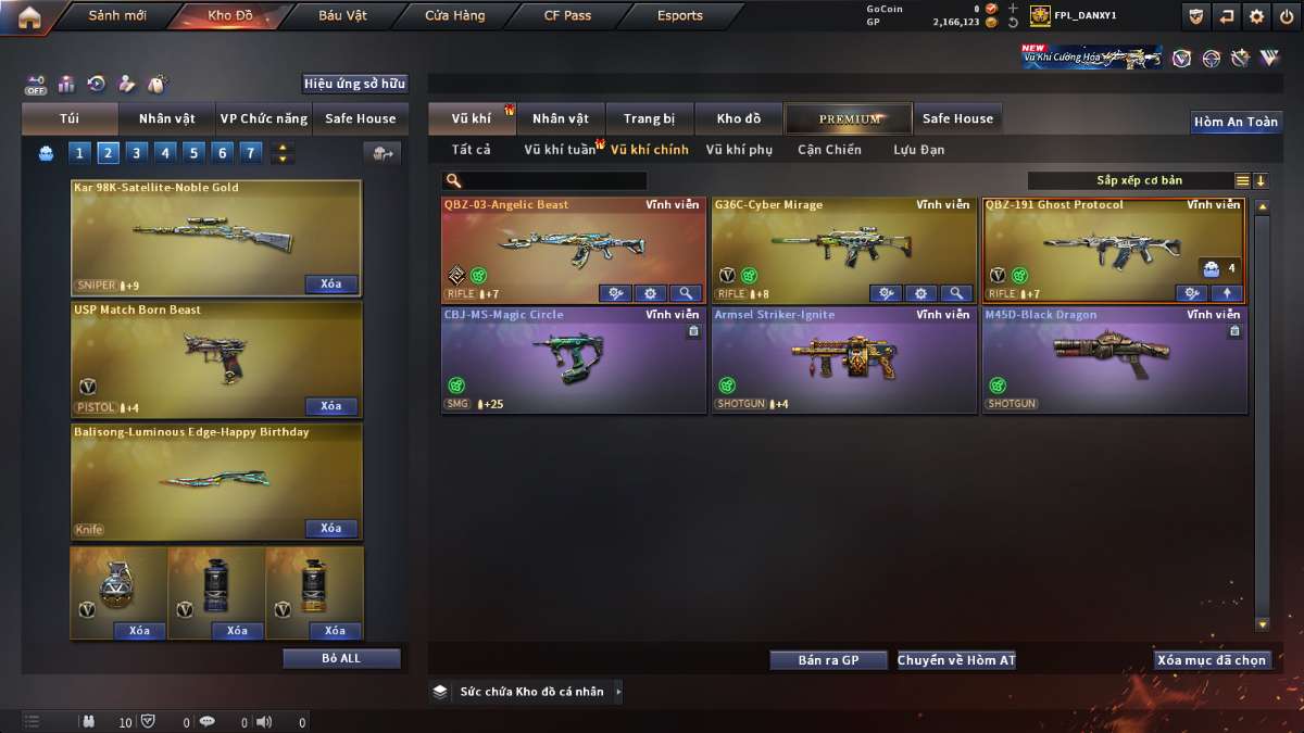 shop acc cf uy tin gia re